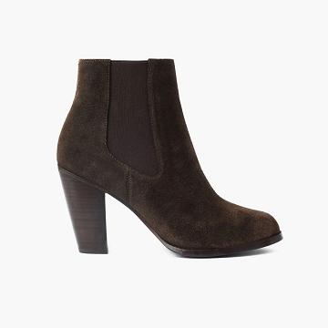 Thursday Boots Avenue Wildleder Chelsea Boots Damen Olivgrün | AT184AHK