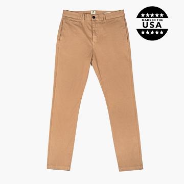 Thursday Boots Axe Slim Fit Chinos Baumwoll Hose Herren Braun | AT279ZUT