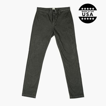 Thursday Boots Axe Slim Fit Chinos Baumwoll Hose Herren Olivgrün | AT280LIS