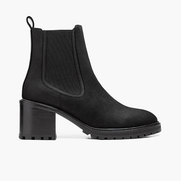 Thursday Boots Boots Knockout Leder Stöckelschuhe Damen Schwarz | AT404NWY