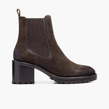 Thursday Boots Boots Knockout Wildleder Stöckelschuhe Damen Olivgrün | AT405ATX