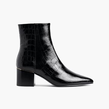 Thursday Boots Boots Luna Leder Stöckelschuhe Damen Schwarz | AT362GSO