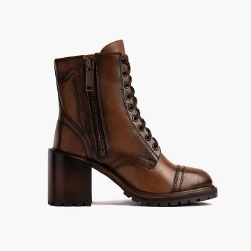 Thursday Boots Boots Rebel Leder Stöckelschuhe Damen Braun | AT416DFM