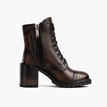 Thursday Boots Boots Rebel Leder Stöckelschuhe Damen Braun | AT417ATL