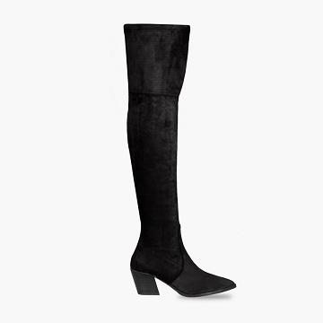 Thursday Boots Boots Tempest Wildleder Stöckelschuhe Damen Schwarz | AT420OKI
