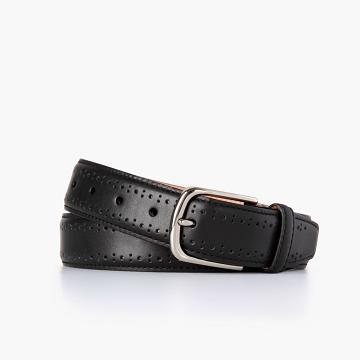 Thursday Boots Brogue Leder Gürtel Herren Schwarz | AT292UZG