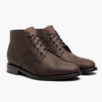 Thursday Boots Cadet Leder Chukka Stiefel Herren Kaffee | AT46LIS