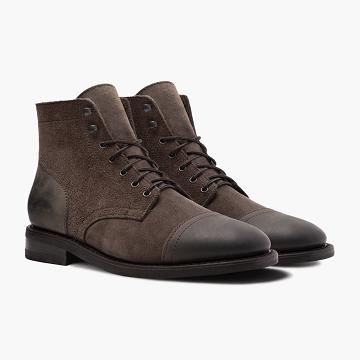 Thursday Boots Captain Leder Klassische Rugged & Resilient Stiefel Herren Olivgrün | AT142QMA