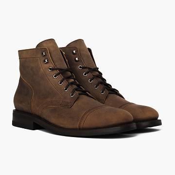 Thursday Boots Captain Leder Klassische Schnürstiefel Herren Braun | AT77FDN
