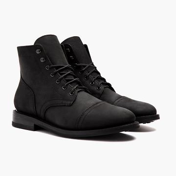 Thursday Boots Captain Leder Rugged & Resilient Stiefel Herren Schwarz | AT147CTV