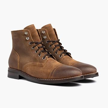 Thursday Boots Captain Wildleder Schnürstiefel Herren Braun | AT86TCE