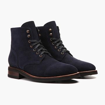 Thursday Boots Captain Wildleder Schnürstiefel Herren Blau | AT87RVD