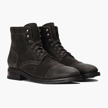 Thursday Boots Captain Wildleder Schnürstiefel Herren Olivgrün | AT88EBC