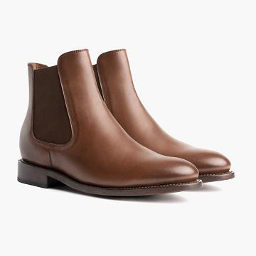 Thursday Boots Cavalier Leder Chelsea Boots Herren Braun | AT19ZUT