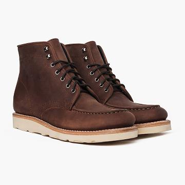 Thursday Boots Diplomat Leder Rugged & Resilient Stiefel Herren Kaffee | AT159PJJ