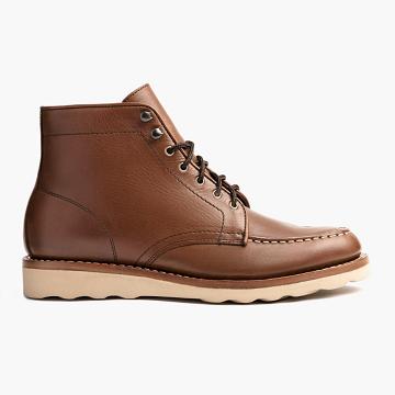 Thursday Boots Diplomat Leder Schnürstiefel Damen Braun | AT346TCE