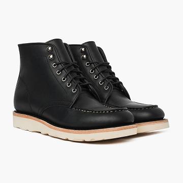 Thursday Boots Diplomat Leder Schnürstiefel Herren Schwarz | AT91MQZ