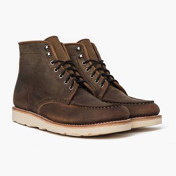 Thursday Boots Diplomat Leder Schnürstiefel Herren Taupe | AT93ATX