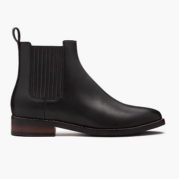 Thursday Boots Dreamer Leder Chelsea Boots Damen Schwarz | AT186OKI