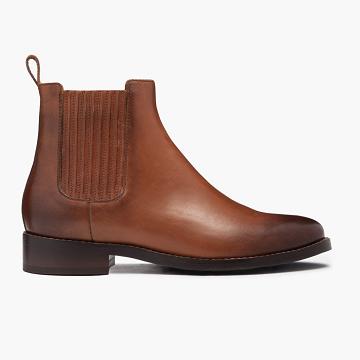 Thursday Boots Dreamer Leder Chelsea Boots Damen Kaffee | AT187ILH