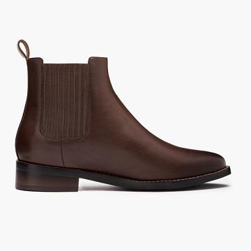 Thursday Boots Dreamer Leder Chelsea Boots Damen Schokolade | AT357ZUT