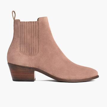 Thursday Boots Dreamer Wildleder Stiefeletten Damen Rosa Braun | AT392AHK