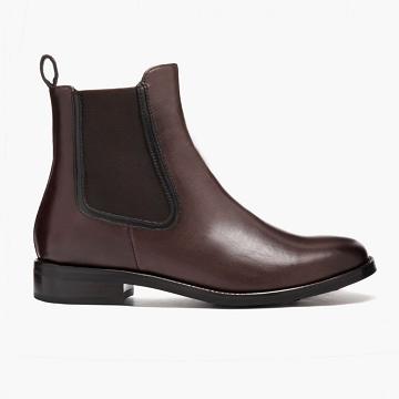 Thursday Boots Duchess Leder Chelsea Boots Damen Braun | AT363FDN