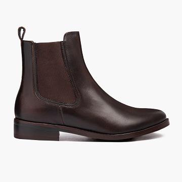 Thursday Boots Duchess Leder Chelsea Boots Damen Kaffee | AT364DFM