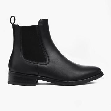 Thursday Boots Duchess Leder Chelsea Boots Damen Schwarz | AT365ATL