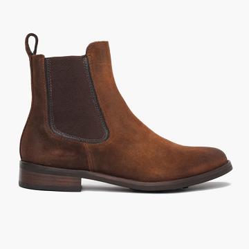 Thursday Boots Duchess Wildleder Chelsea Boots Damen Kaffee | AT366AHK