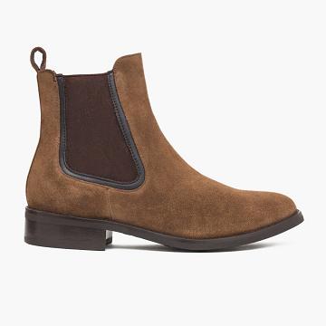 Thursday Boots Duchess Wildleder Chelsea Boots Damen Braun | AT367PJJ