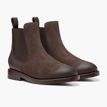 Thursday Boots Duke Wildleder Chelsea Boots Herren Kaffee | AT28AHK