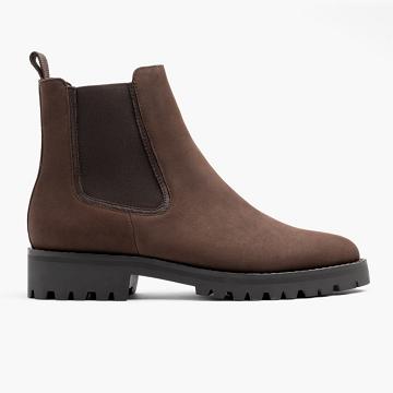 Thursday Boots Legend Nubuck Chelsea Boots Damen Braun | AT395ILH