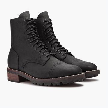 Thursday Boots Logger Leder Schnürstiefel Herren Schwarz | AT101HAP