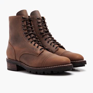 Thursday Boots Logger Leder Stiefel Herren Braun | AT199CTV