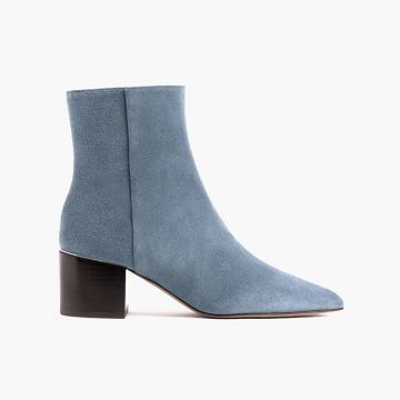 Thursday Boots Luna Wildleder Stiefeletten Damen Blau | AT389FDN