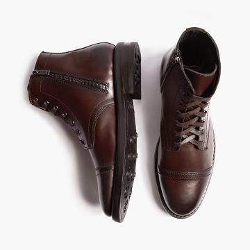 Thursday Boots Major Leder Schnürstiefel Herren Kaffee | AT104DFM