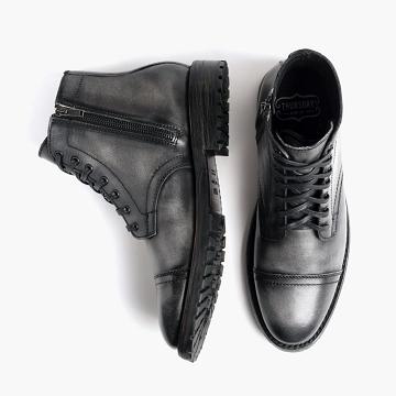 Thursday Boots Major Leder Schnürstiefel Herren Grau | AT105ATL