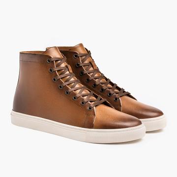 Thursday Boots Premier High Tops Leder Sneakers Herren Gold | AT216TCE