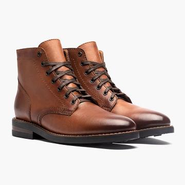 Thursday Boots President Leder Klassische Schnürstiefel Herren Braun | AT110UZG