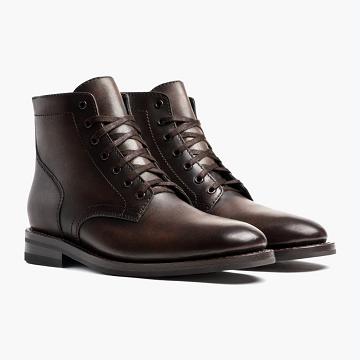 Thursday Boots President Leder Klassische Schnürstiefel Herren Kaffee | AT111YXF