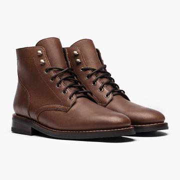 Thursday Boots President Leder Schnürstiefel Herren Braun | AT107PJJ