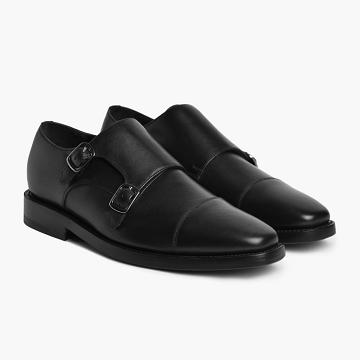 Thursday Boots Saint Leder Lederschuhe Herren Schwarz | AT256JPQ