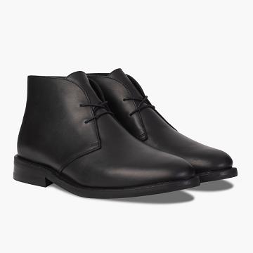 Thursday Boots Scout Leder Chukka Stiefel Herren Schwarz | AT56OKI