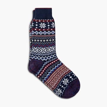 Thursday Boots Sodello Norwegian Baumwoll Multicolor Socken Damen Blau | AT390DFM55
