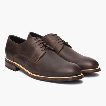 Thursday Boots Statesman Leder Lederschuhe Herren Kaffee | AT260DFM