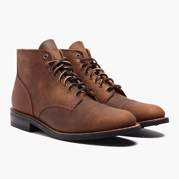 Thursday Boots Vanguard Leder Schnürstiefel Herren Kaffee | AT128GSO