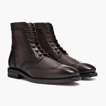 Thursday Boots Wingtip Leder Schnürstiefel Herren Bordeaux | AT132AHK