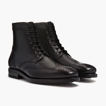 Thursday Boots Wingtip Leder Schnürstiefel Herren Schwarz | AT133PJJ